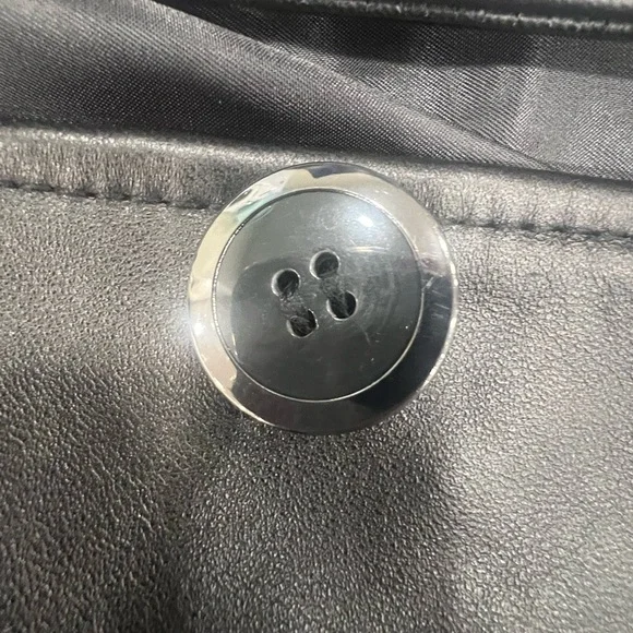 Black Leather Nora button down trench - Picture 6 of 15